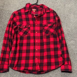 Arizona Jean Company Red and Black Checkered Men's Shirt